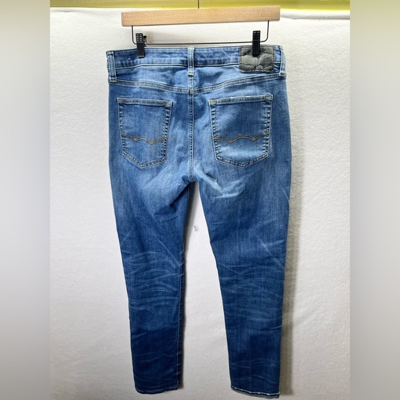 American Eagle Extreme Flex 4 Slim Jeans Men’s 33/32 Blue Denim Faded Look 2211 - Picture 8 of 10